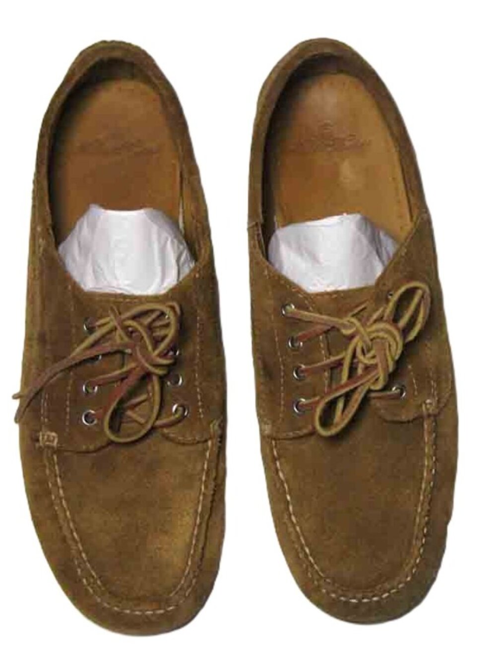 Brooks Brothers Brown Leather Suede Mocs Deck Shoes Men's Size 13D